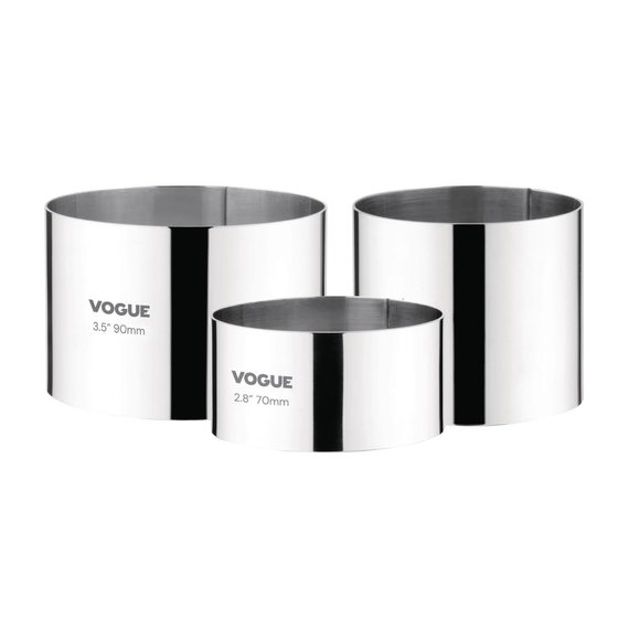 Vogue Moussering Edelstahl 6 x 9cm