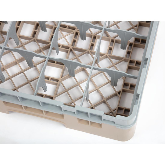 Cambro Gläserspülkorb beige mit 16 Fächern max Glashöhe 9,2cm