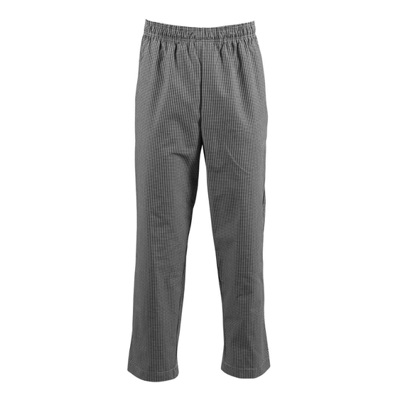 Chef Works Unisex Kochhose Easyfit schwarz weiß kleinkariert XS