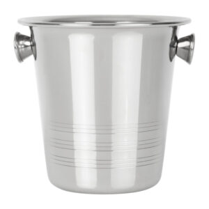 Olympia Eiskübel mit Griffen und Gravur Detail Edelstahl 1050ml