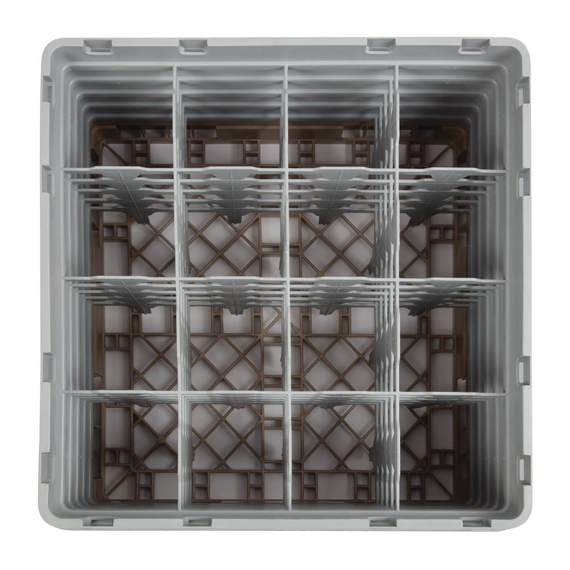 Cambro Gläserspülkorb beige mit 16 Fächern max Glashöhe 25,7cm