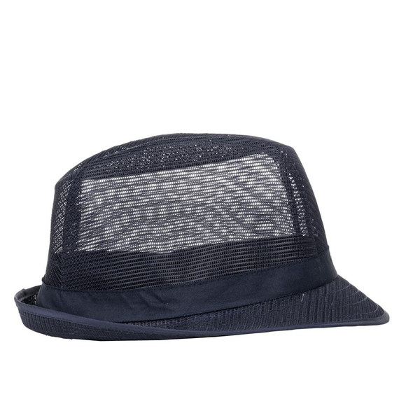 Trilby Hut mit Haarnetz dunkelblau Größe S