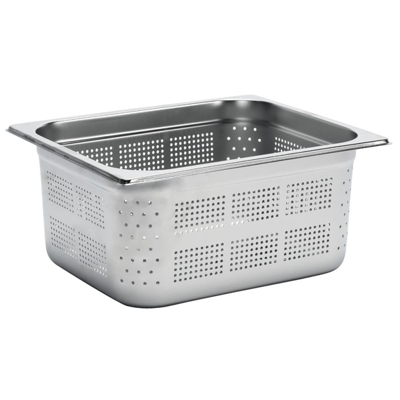 Gastro M Edelstahl GN-Behälter 150mm GN1/2 gelocht