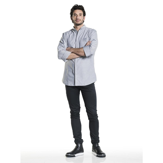 Chaud Devant Nordic Grau Herren Kochjacke Größe M