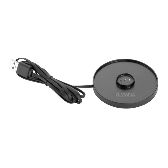 Olympia Siena Tischlampe Rundkupel Schwarz 200mm