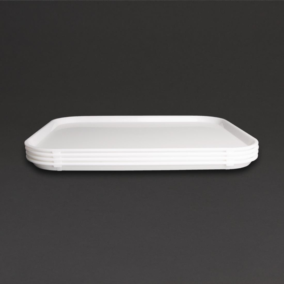 Olympia Kristallon Polypropylen Fast Food Tablett Weiß Groß 450mm