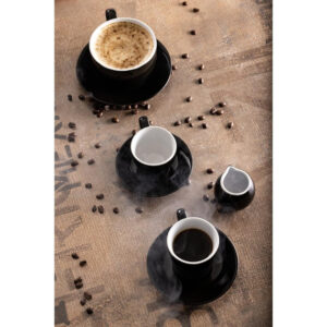 Olympia Cafe Espresso Untertasse Schwarz (12 Stück)