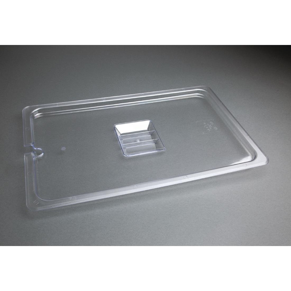 Vogue Polycarbonat Deckel mit Löffelaussparung GN1/1