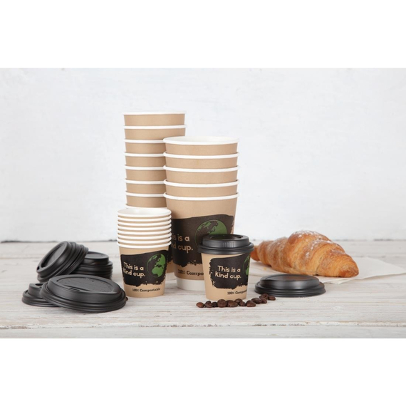Fiesta Compostable Kompostierbare Heißgetränkebecher doppelwandig 35,5cl (500 Stück)