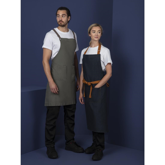 Southside Baumwoll-Canvas Latzschürze Khaki