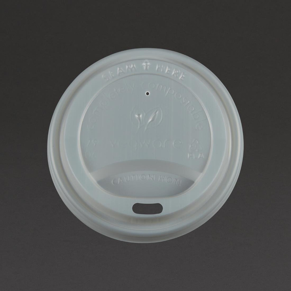 Vegware Kompostierbare Deckel für Heißgetränkebecher (1000 Stück)