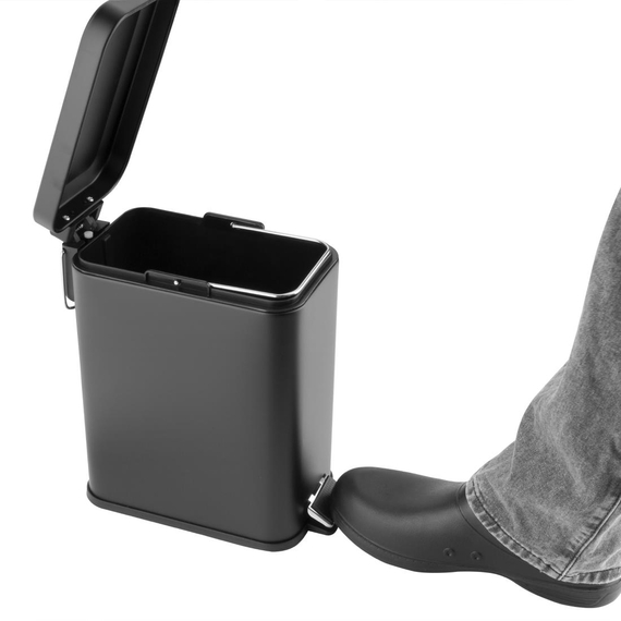 Jantex Schmaler Waschraum Mülleimer Schwarz 5Ltr