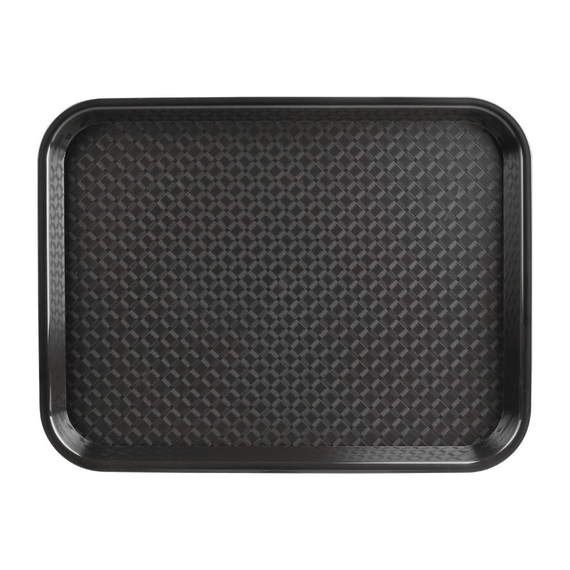 Olympia Kristallon Polypropylen Fast Food Tablett Schwarz Klein 345mm