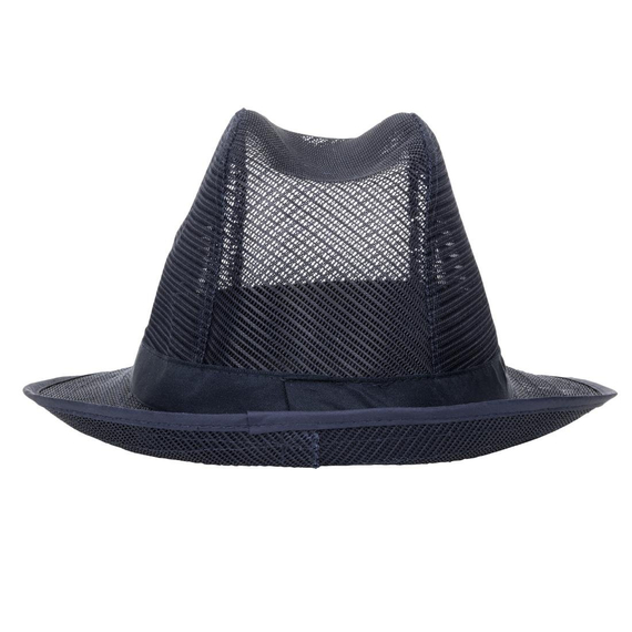 Trilby Hut mit Haarnetz dunkelblau Größe L