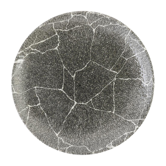 Churchill Studio Prints Kintsugi Quartz Black Coupé-Teller, 217 mm, (12 Stück)