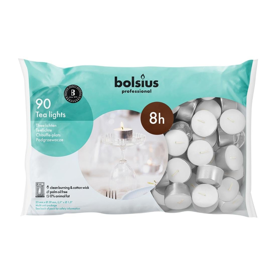 Bolsius Professional 8-Stunden-Teelichter (90 Stück)