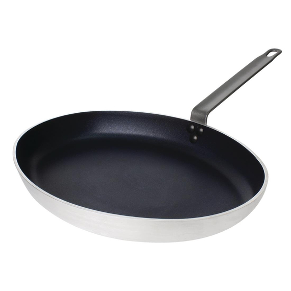 Vogue Aluminium Antihaft-Teflon-Platinum-Plus Oval-Bratpfanne 36cm