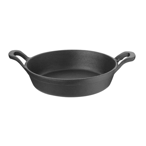 Olympia gusseiserne runde Servierpfanne mit Griffen 18cm