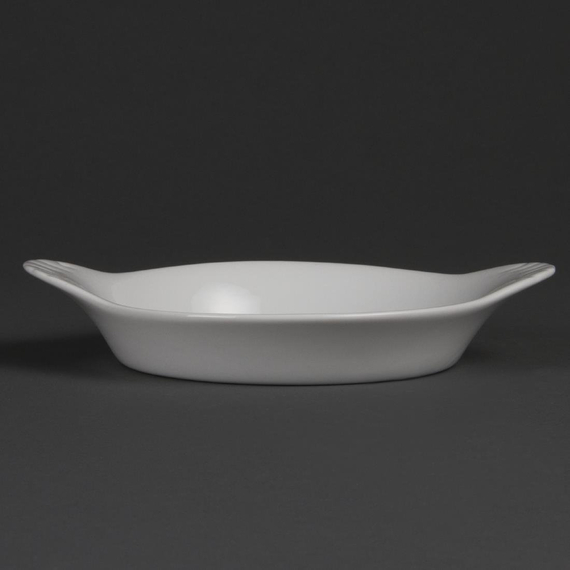 Olympia Whiteware runde Gratinschalen weiß 19,2cm (6 Stück)