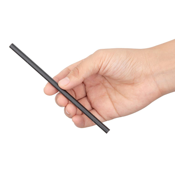 Fiesta Compostable kompostierbare einzeln verpackte Papierstrohhalme 14cm schwarz (250 Stück)