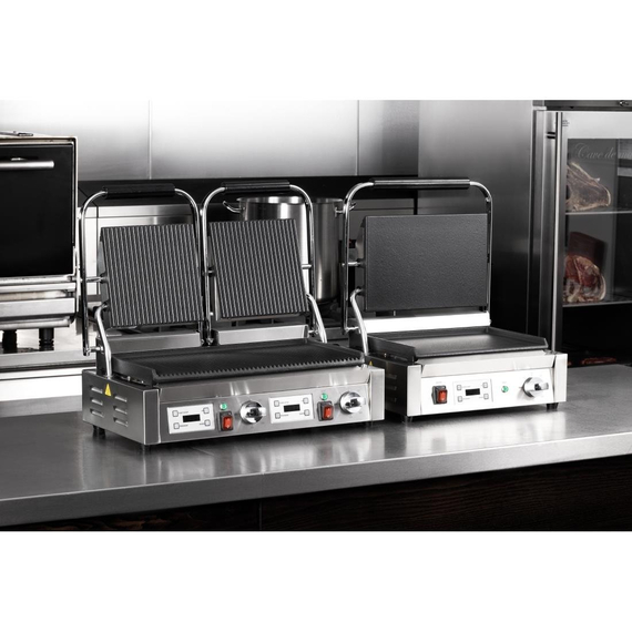 Buffalo Doppelkontaktgrill Gerippte Platten