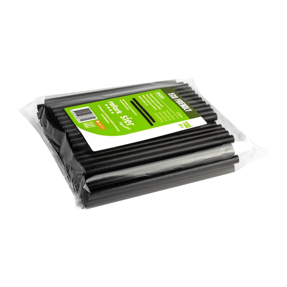 Sier Einwegprodukte Refork gerader Strohhalm schwarz ø 8 mm / 15cm (100 Stück)