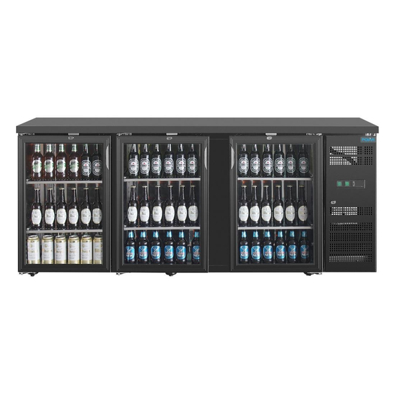 Polar U-Serie Premium Bar Kühlschrank mit 3 Türen Display