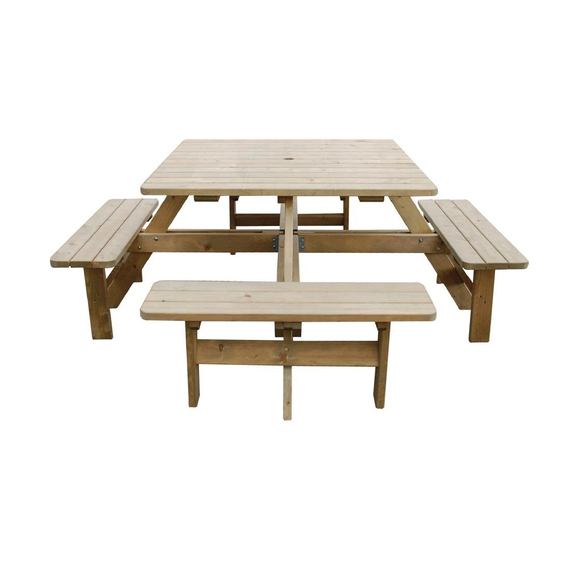 Rowlinson Quadratischer Picknicktisch aus Holz