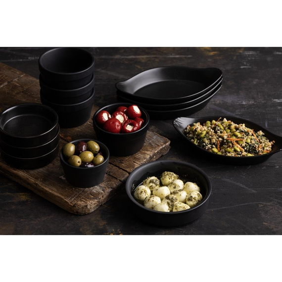 Olympia Rustic Tapasschalen schwarz 10,2cm (6 Stück)