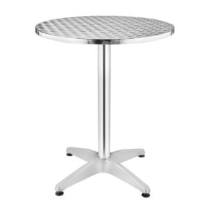 Bolero Stahl und Aluminium Runder Bistrotisch 800mm