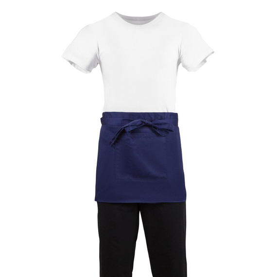 Whites kurze Bistroschürze marineblau