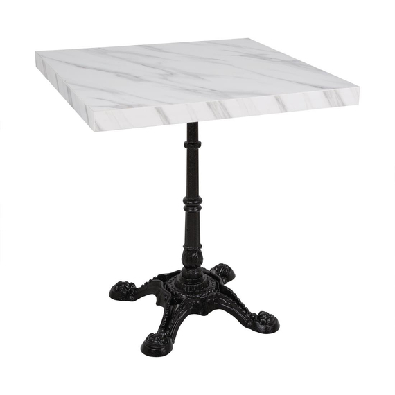 Bolero Vorgebohrte quadratische Tischplatte Marmor-Effekt 700mm