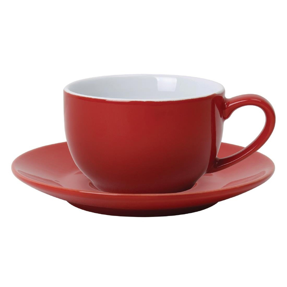 Olympia Cafe Untertassen rot 15,8cm (12 Stück)