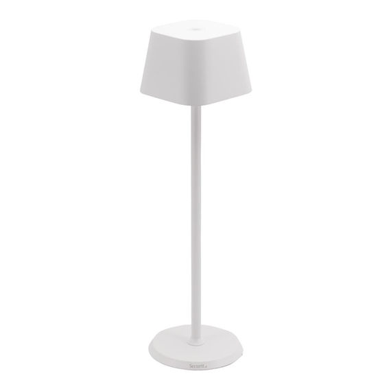 Securit Weiße dimmbare LED-Tischleuchte Georgina inkl. magnetischem Ladekabel