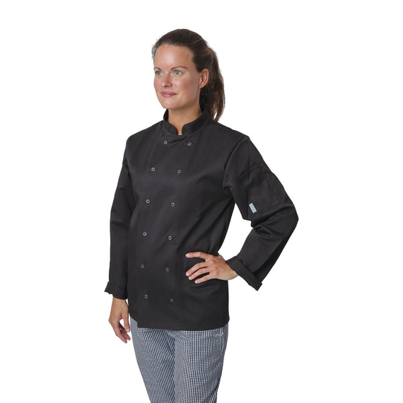 Whites Vegas Kochjacke lange Ärmel schwarz XXL