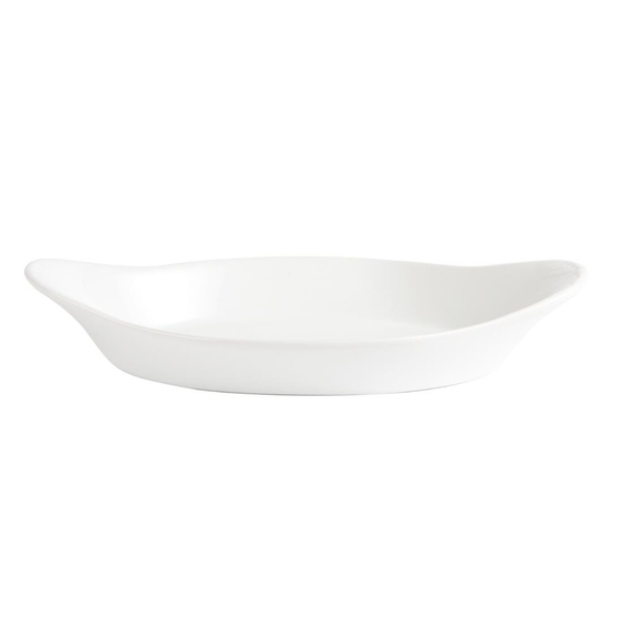 Olympia Whiteware ovale Gratinschalen weiß 23 x 13cm (6 Stück)