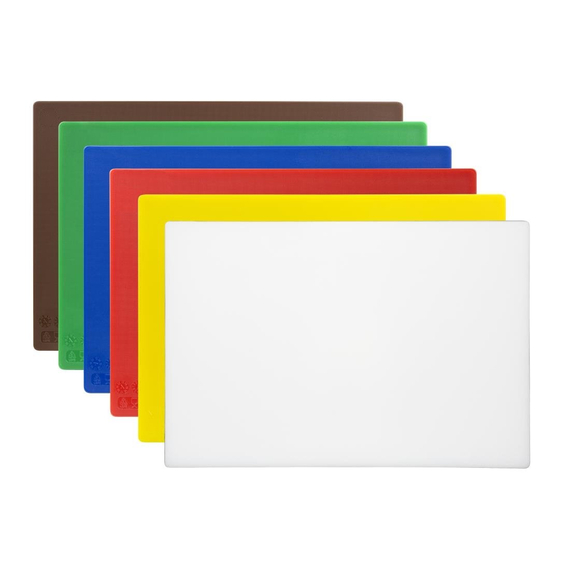 Hygiplas standard Schneidebretter Set mit geringer Dichte (6 Stück)