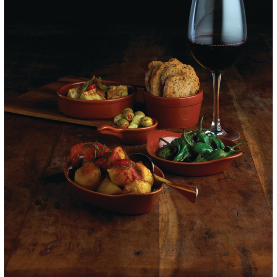 Olympia Rustic Tapasschalen Terrakotta 10,2cm (6 Stück)