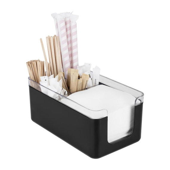 Olympia Kristallon Bar Caddy Schwarz ABS