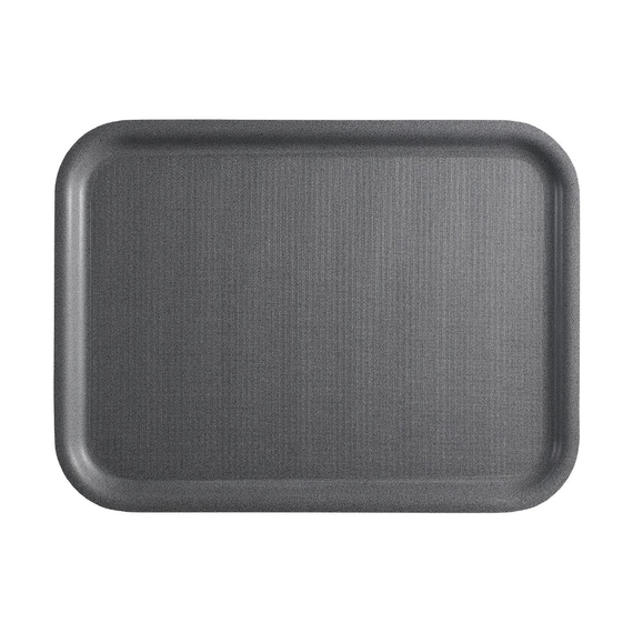 Cambro Mykonos Tablett Kohle mit Rutschfester Oberfläche 330x430mm