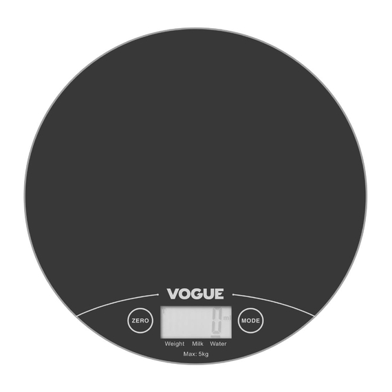 Vogue Weighstation elektronische runde Waage 5kg