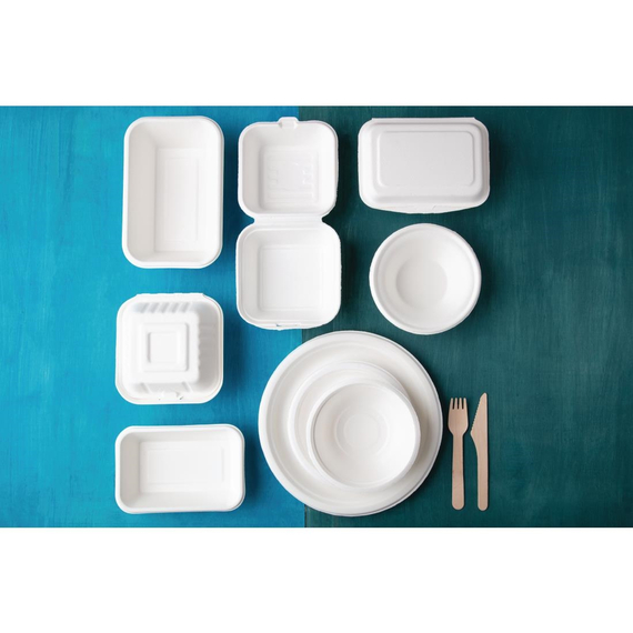 Fiesta Compostable kompostierbare Zuckerrohrteller 26cm (50 Stück)