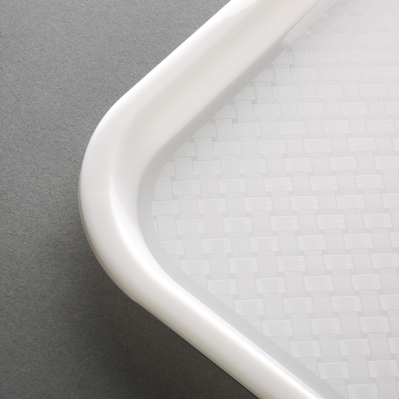 Olympia Kristallon Polypropylen Fast Food Tablett Weiß Groß 450mm
