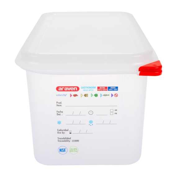 Araven Polypropylen 1/3 Gastronorm-Nahrungsbehälter 6Ltr (4 Stück)