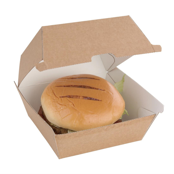 Fiesta Compostable kompostierbare Hamburgerboxen Kraft klein (200 Stück)