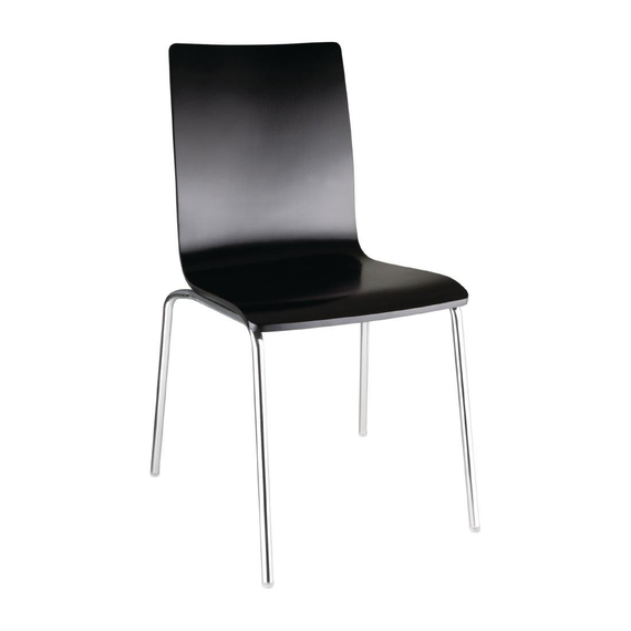 Bolero Esszimmerstühle Buchenfurnier schwarz (4 Stück)