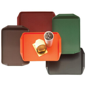 Cambro Polypropylen Fastfood Serviertablett mit Griffen rot 43x30cm