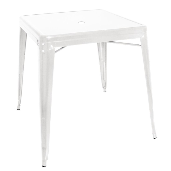 Bolero Bistro quadratischer Stahltisch weiß 668 mm