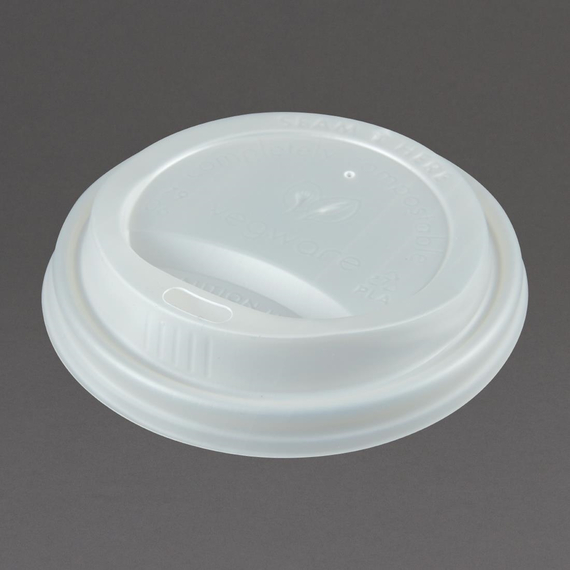 Vegware Kompostierbare Deckel für Heißgetränkebecher (1000 Stück)