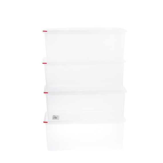 Araven Polypropylen 1/1 Gastronorm Lebensmittel-Aufbewahrungsbox 28Ltr (4 Stück)
